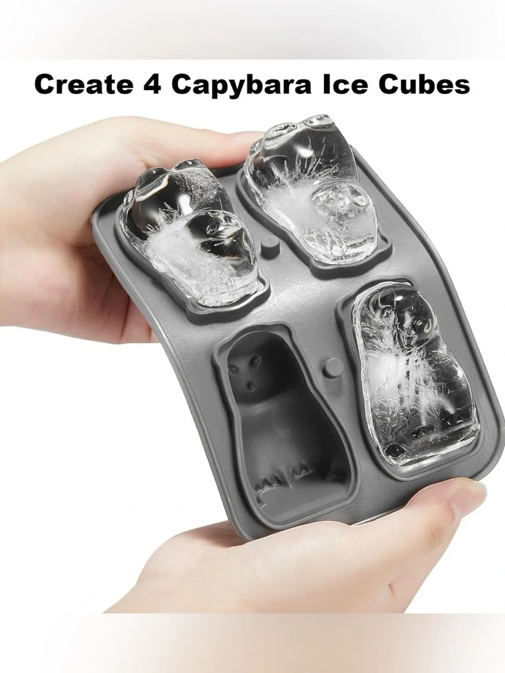 NIP 3D Capybara Silicone Ice Cube Mold for Whiskey Cocktails & Gifts